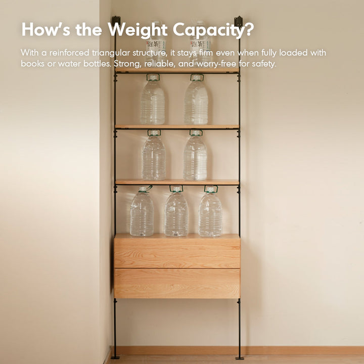 Industrial Oak Wood Wall Mounted Display Shelf SHELFIX