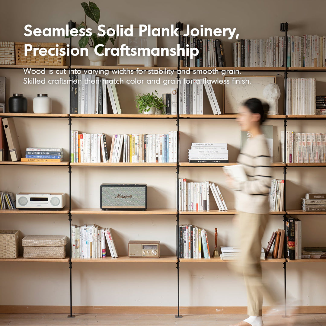 Industrial Oak Wood Wall Mounted Display Shelf SHELFIX