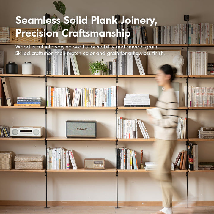 Industrial Oak Wood Wall Mounted Display Shelf SHELFIX