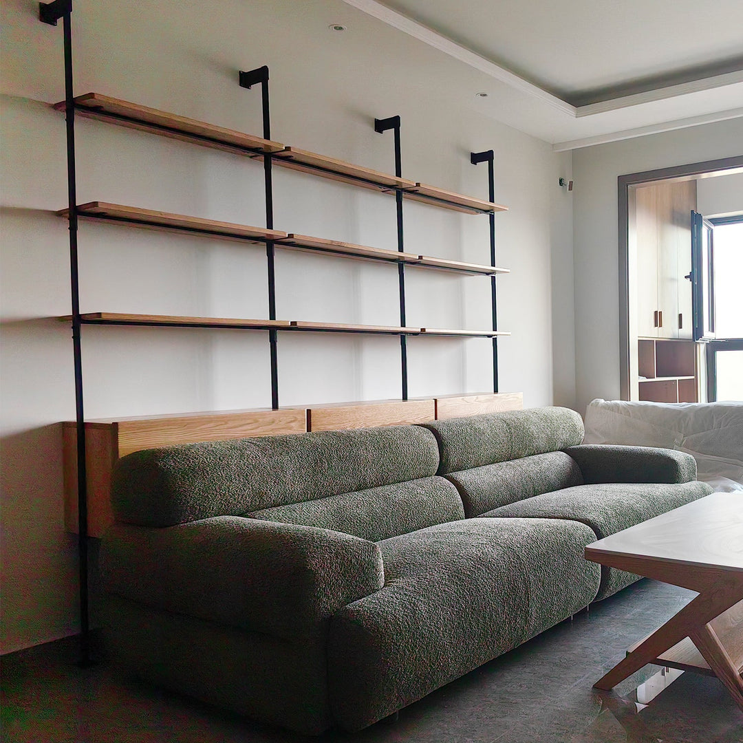 Industrial Oak Wood Wall Mounted Display Shelf SHELFIX