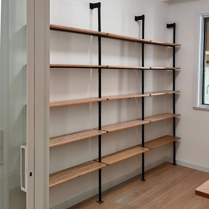 Industrial Oak Wood Wall Mounted Display Shelf SHELFIX