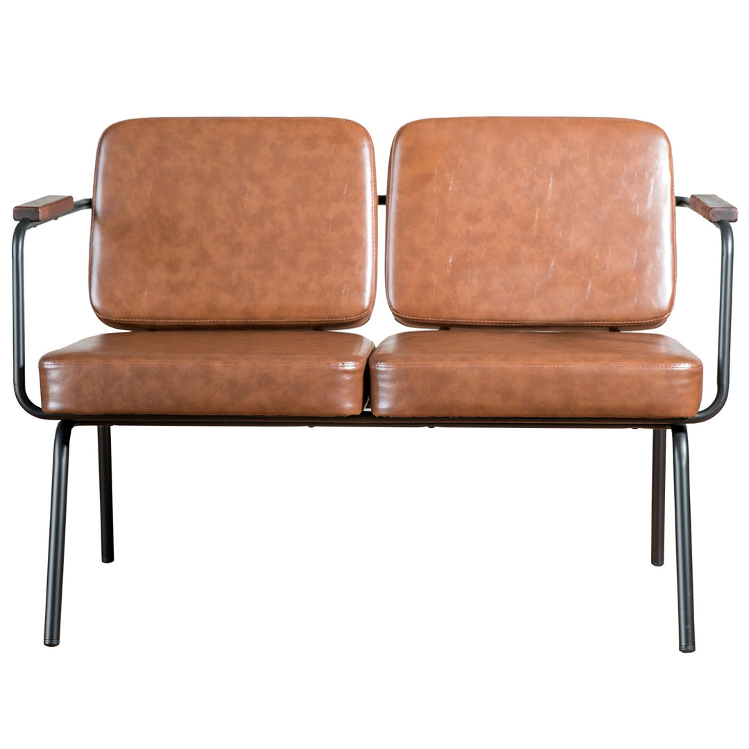 Industrial PU Leather Dining Bench DOUBLE PULLMAN