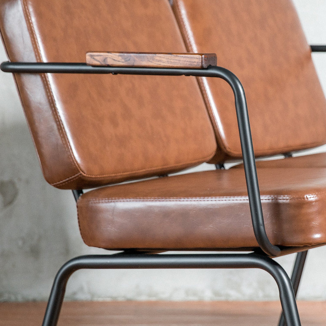 Industrial PU Leather Dining Bench DOUBLE PULLMAN