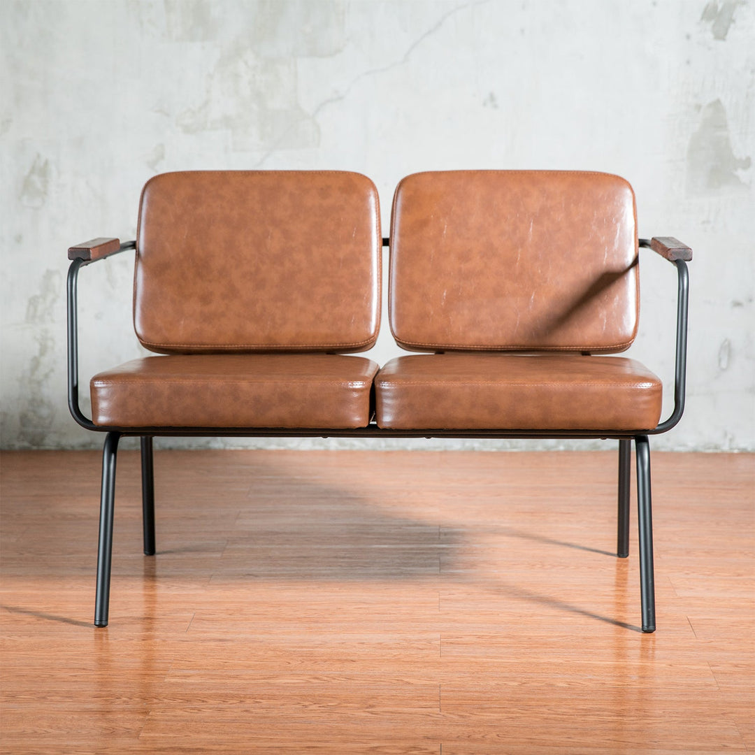 Industrial PU Leather Dining Bench DOUBLE PULLMAN