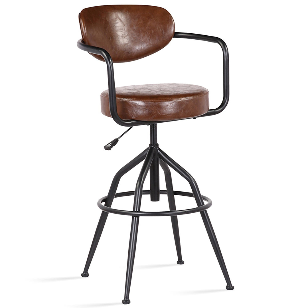 Industrial PU Leather Bar Stool ABNER
