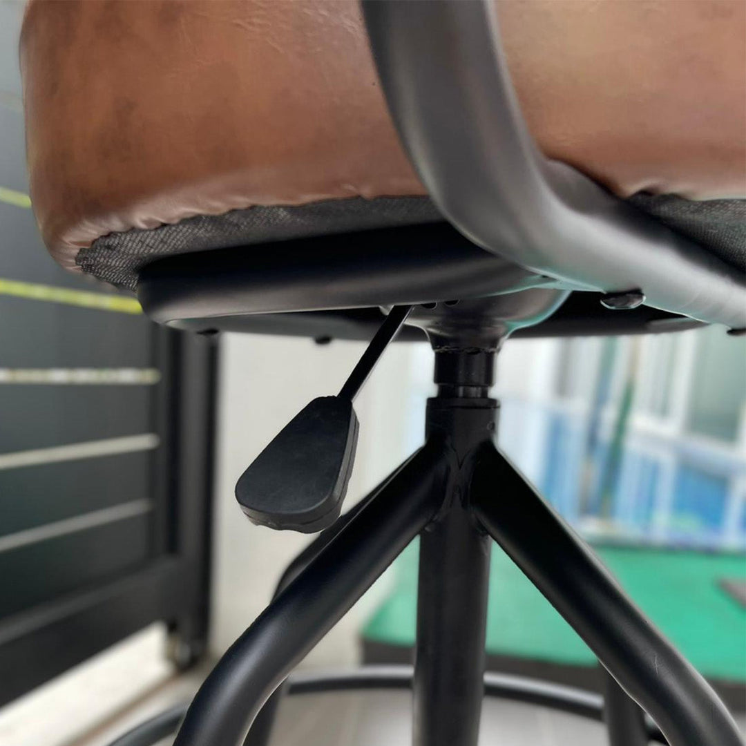 Industrial PU Leather Bar Stool ABNER