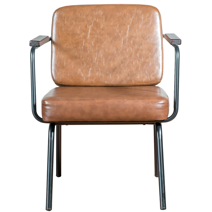 Industrial PU Leather Dining Chair PULLMAN
