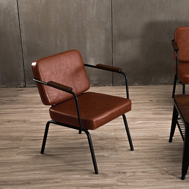 Industrial PU Leather Dining Chair PULLMAN