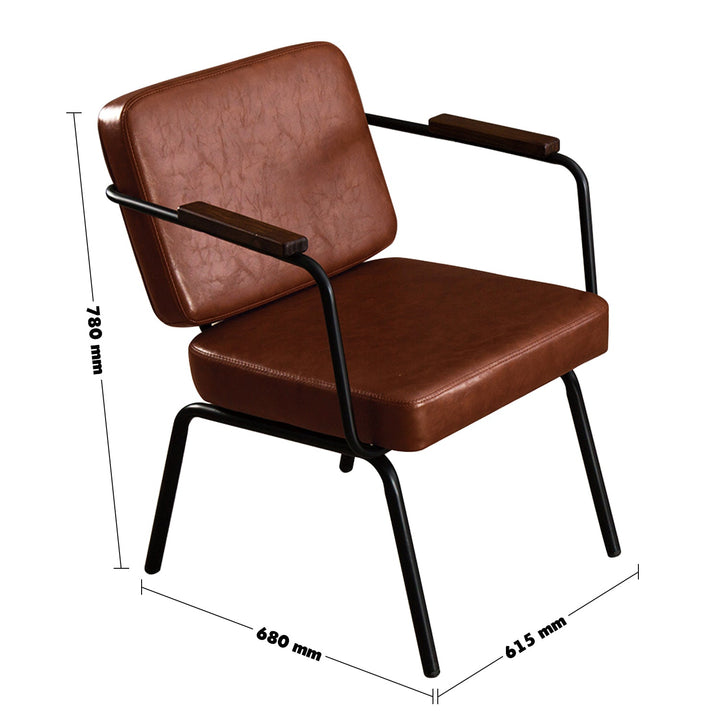 Industrial PU Leather Dining Chair PULLMAN
