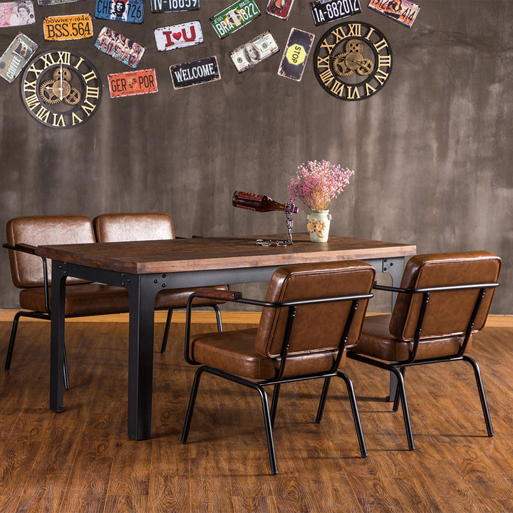Industrial PU Leather Dining Chair PULLMAN