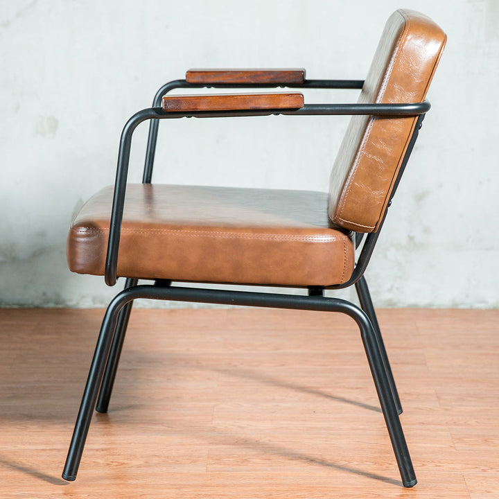 Industrial PU Leather Dining Chair PULLMAN
