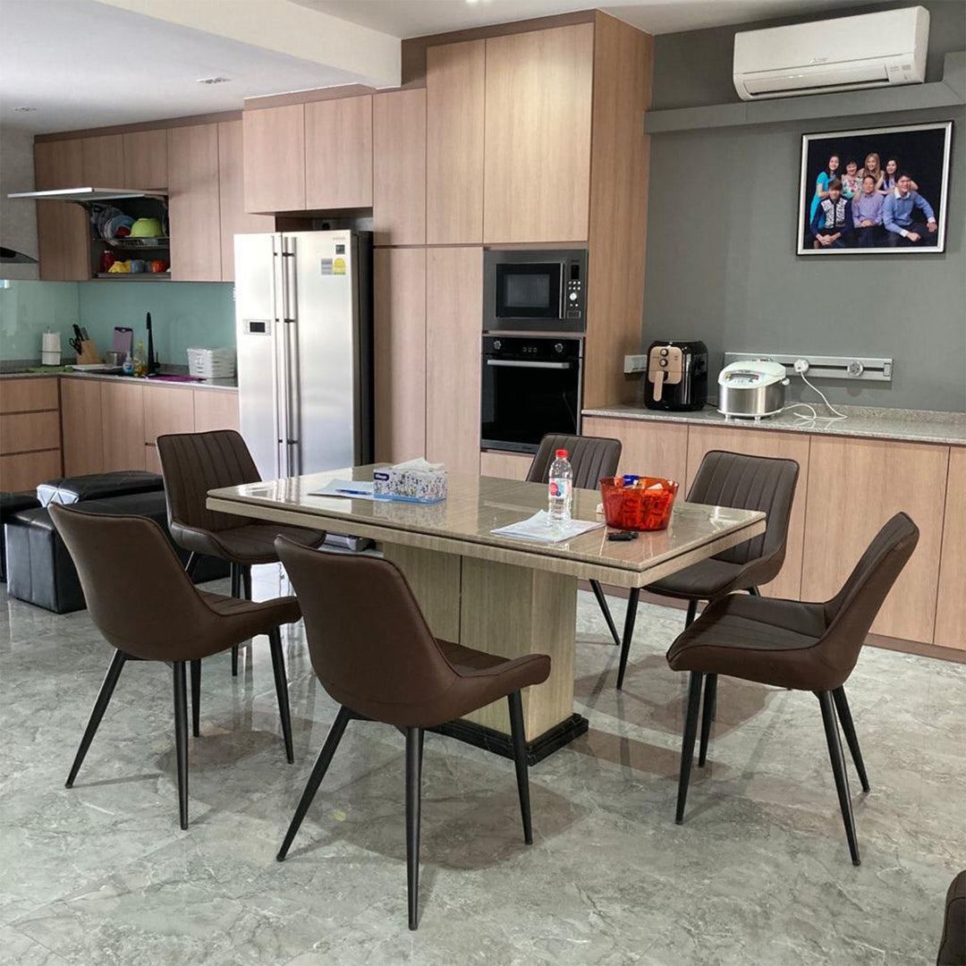 Industrial PU Leather Dining Chair SIENA