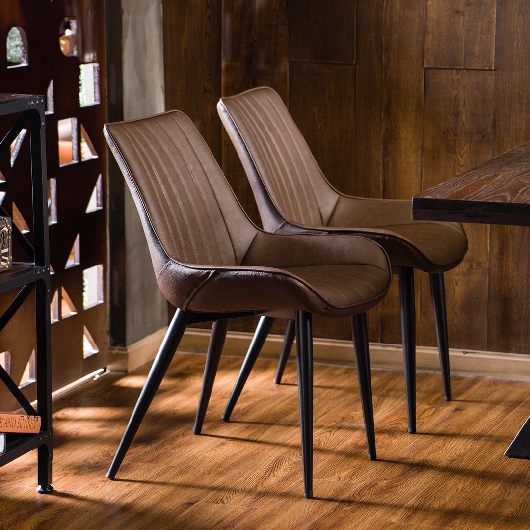 Industrial PU Leather Dining Chair SIENA