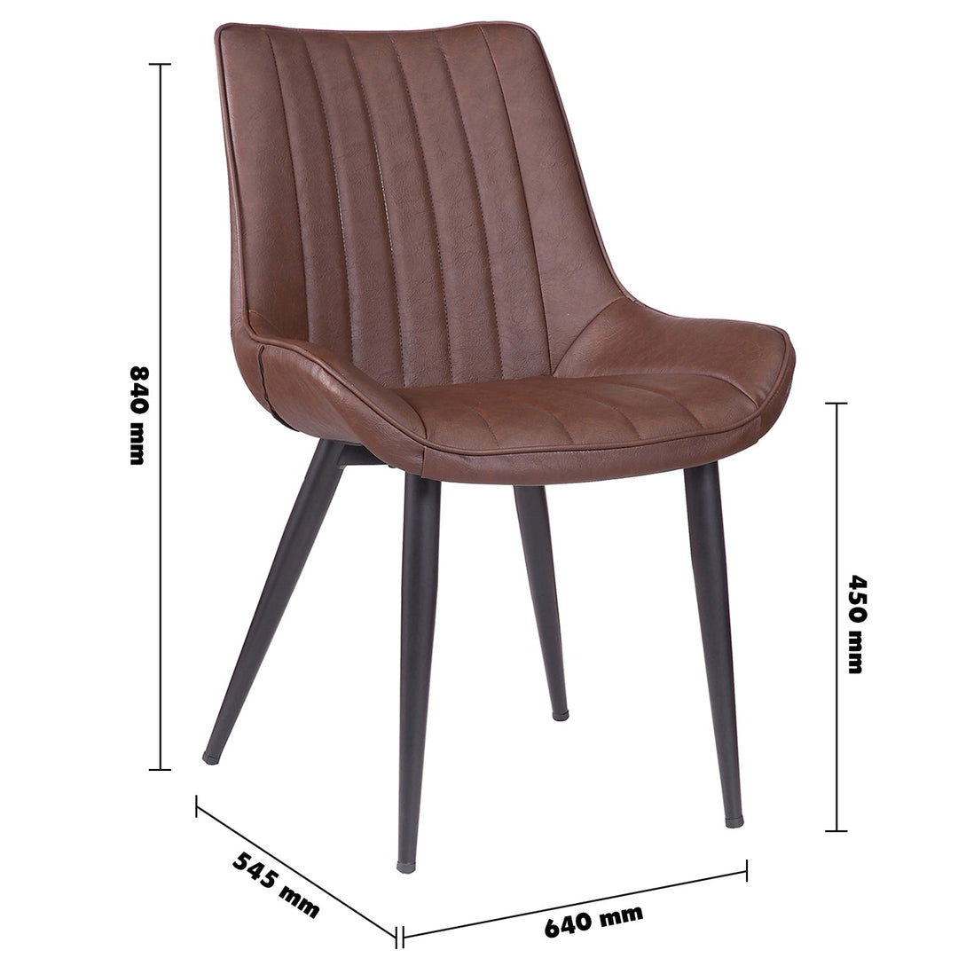 Industrial PU Leather Dining Chair SIENA