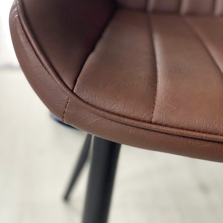 Industrial PU Leather Dining Chair SIENA