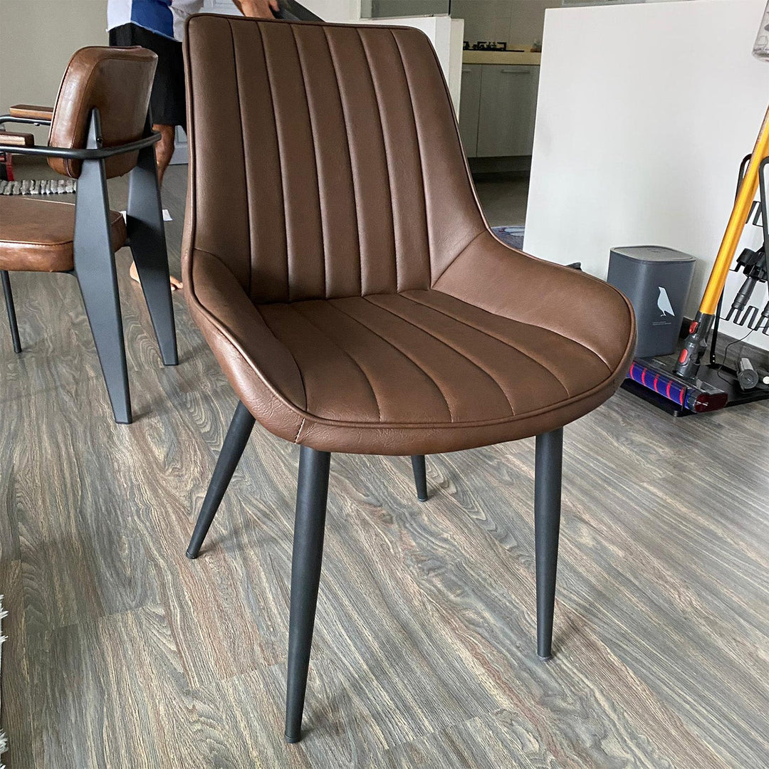 Industrial PU Leather Dining Chair SIENA