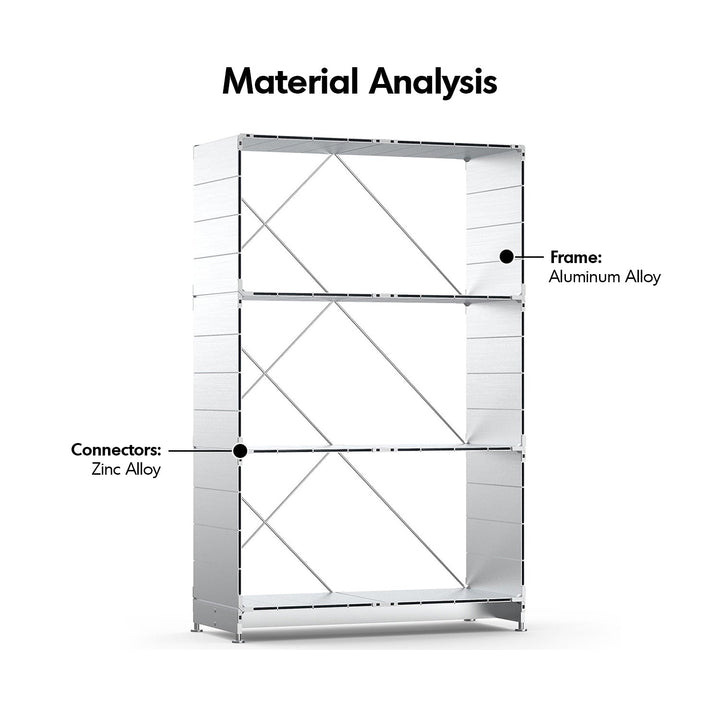 Industrial aluminium bookshelf cube situational feels.