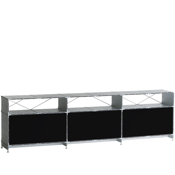 Bauhaus aluminium tv console cube detail 5.