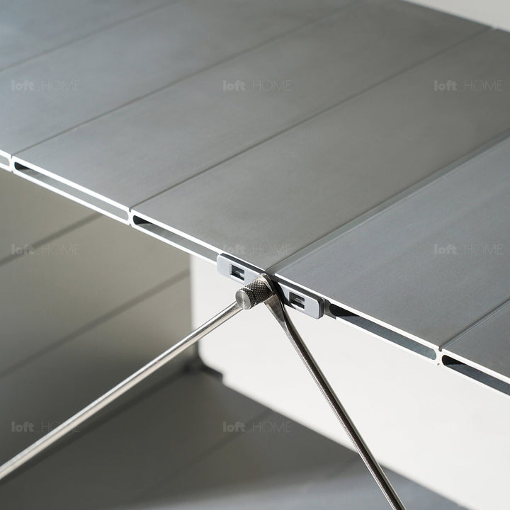 Industrial aluminium wheeled trolley side table cube situational feels.