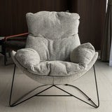 Industrial mixed weave fabric 1 seater sofa chair pomp primary product view.