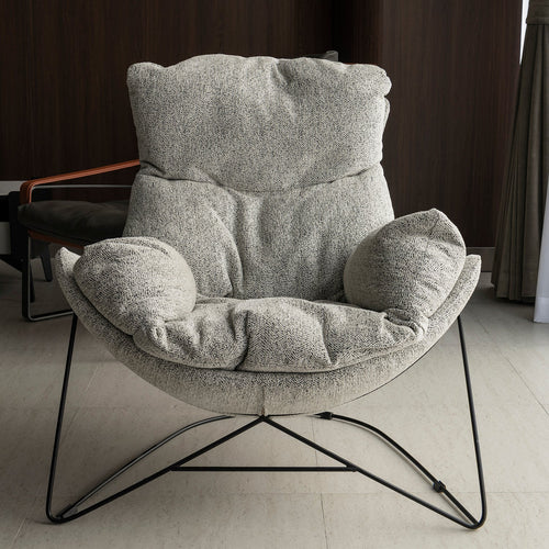 Industrial Mixed Weave Fabric 1 Seater Sofa Chair POMP Good to Know Preview-1