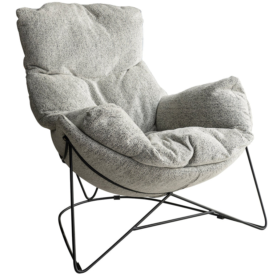 Industrial Mixed Weave Fabric 1 Seater Sofa Chair POMP