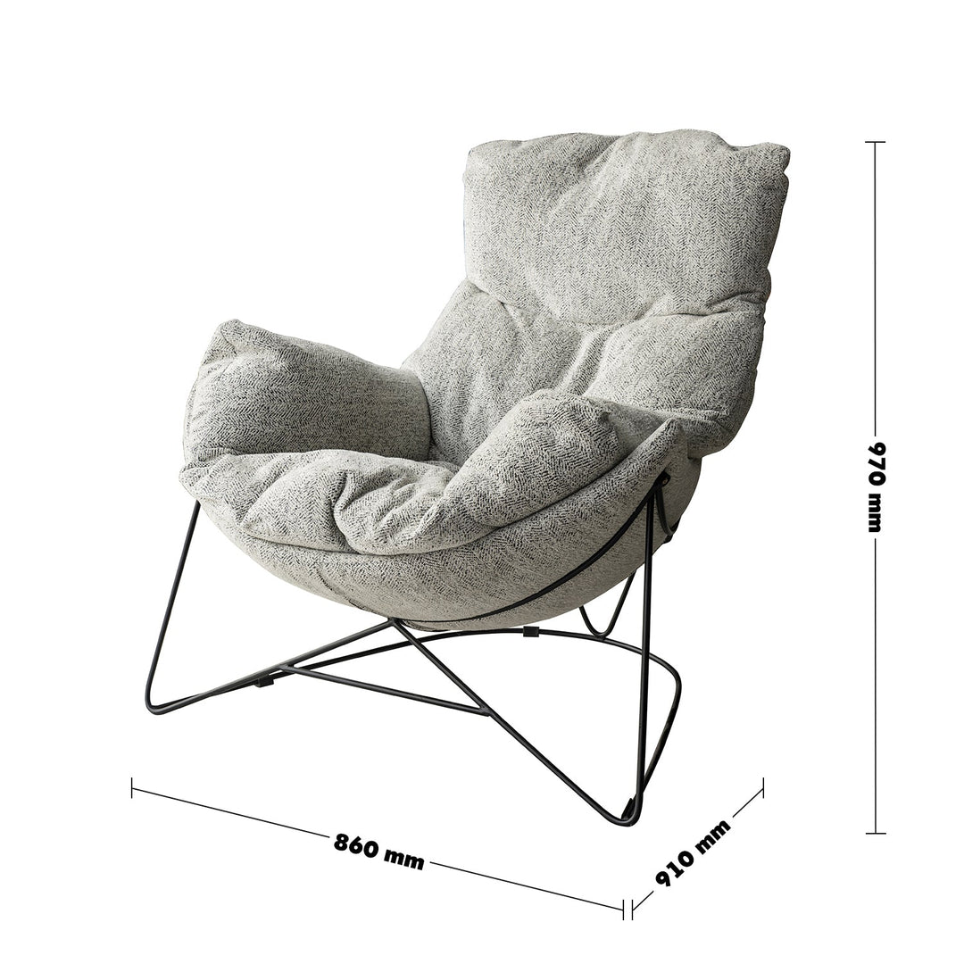 Industrial mixed weave fabric 1 seater sofa chair pomp size charts.
