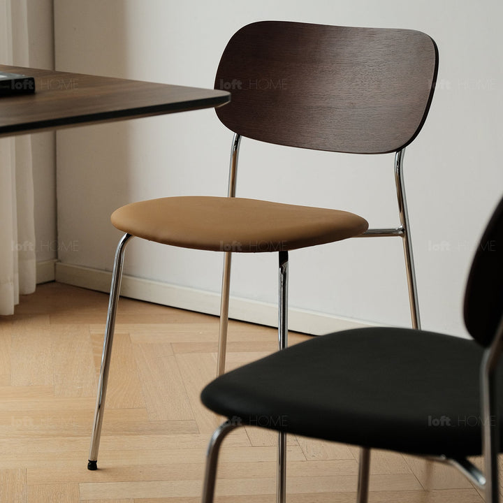 Industrial PU Leather Dining Chair NIKA