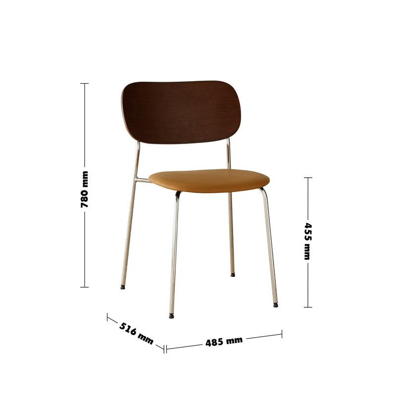 Bauhaus pu leather dining chair nika size charts.