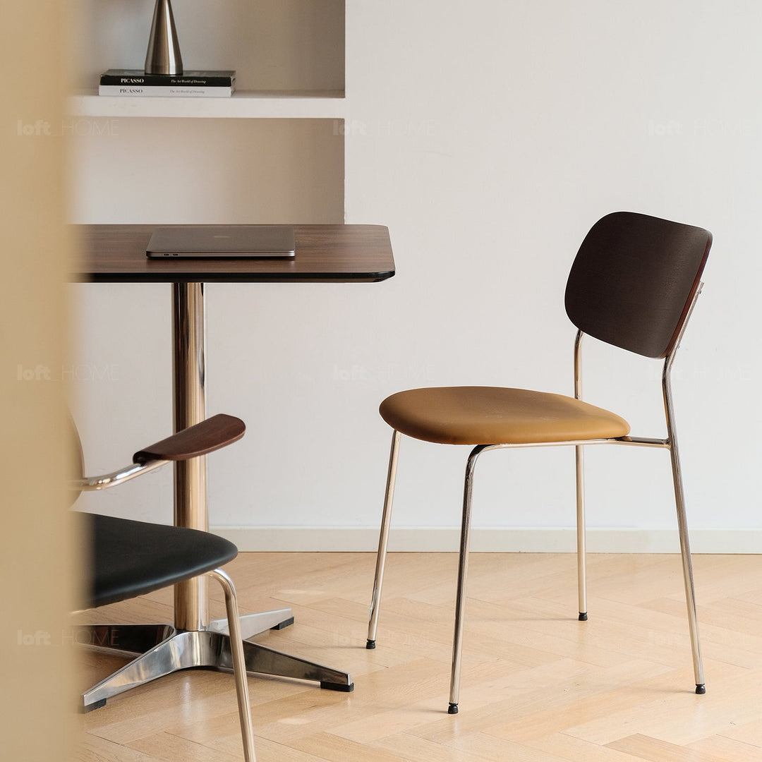 Industrial PU Leather Dining Chair NIKA