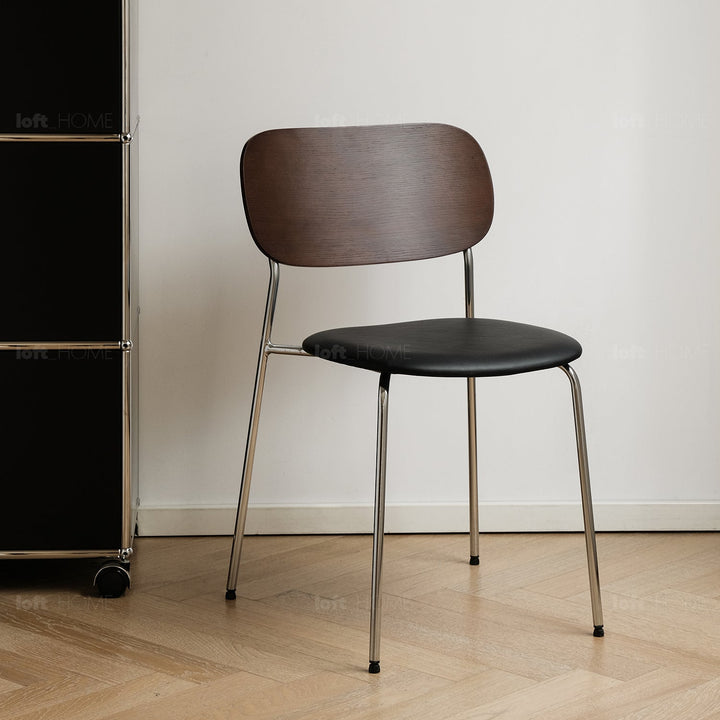 Industrial PU Leather Dining Chair NIKA