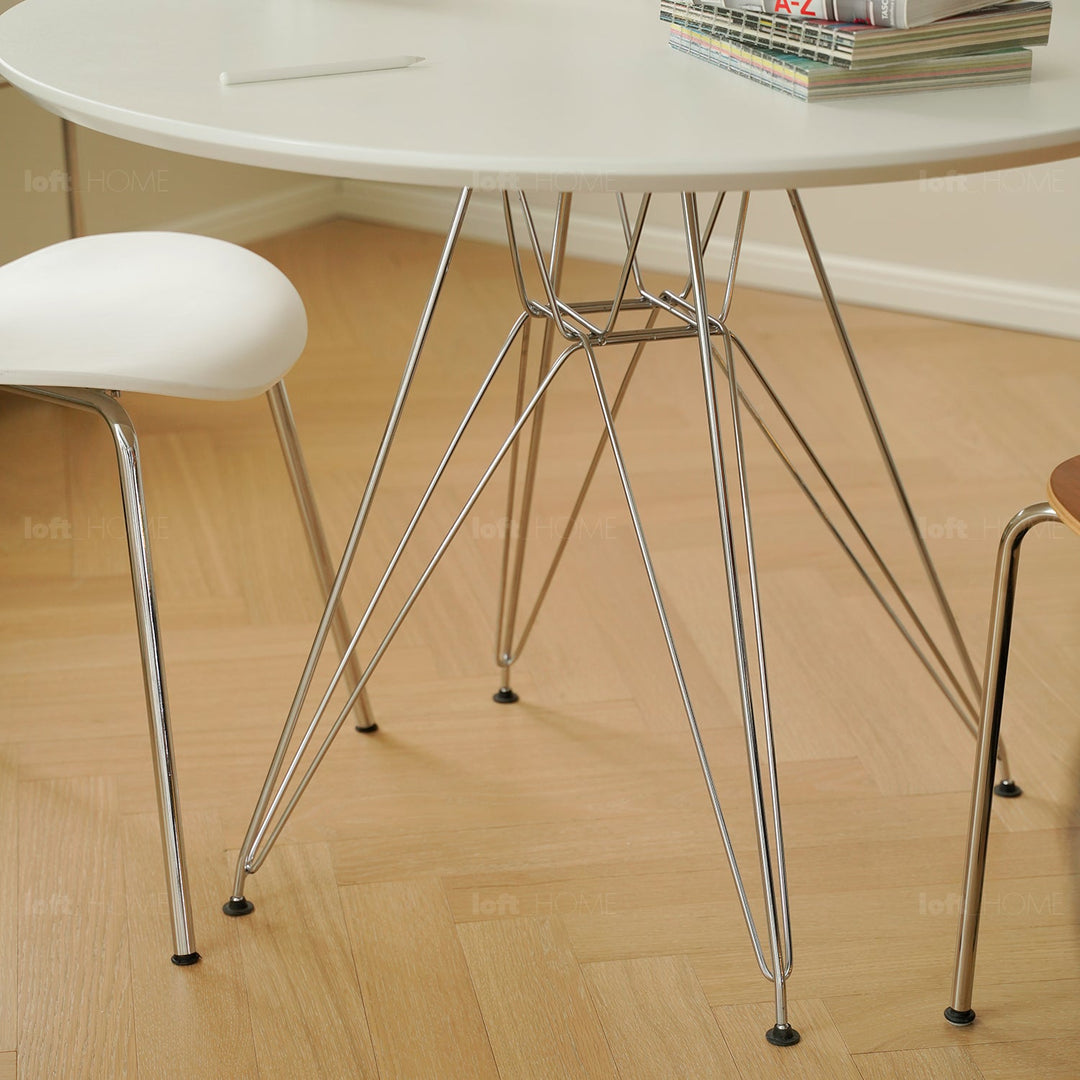 Bauhaus plywood steel dining table eames conceptual design.