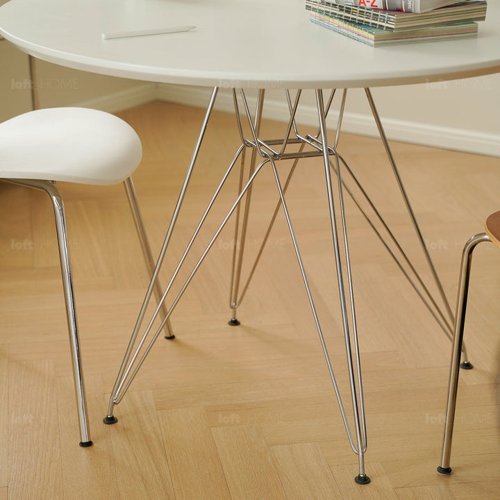 Bauhaus plywood steel dining table eames conceptual design.