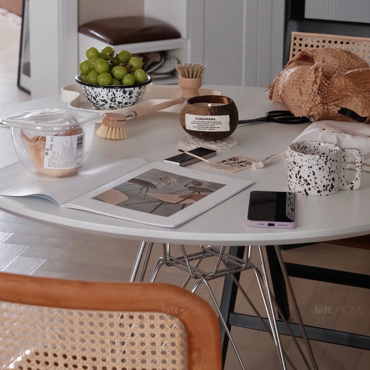 Bauhaus plywood steel dining table eames detail 2.