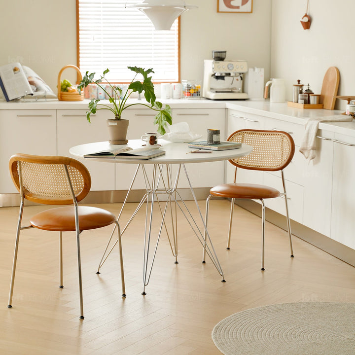 Bauhaus plywood steel dining table eames in real life style.
