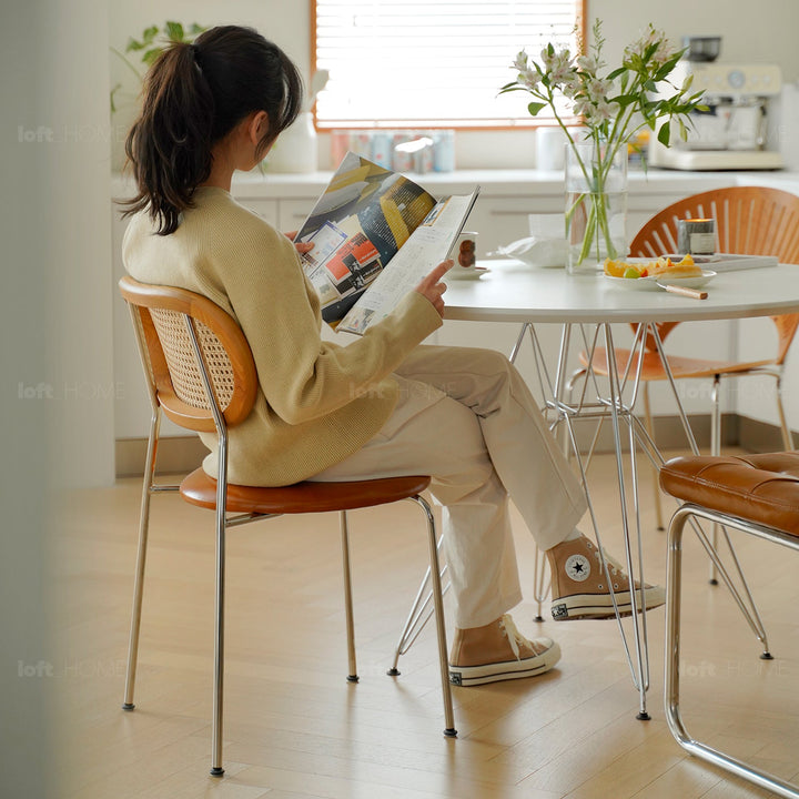 Bauhaus plywood steel dining table eames in details.