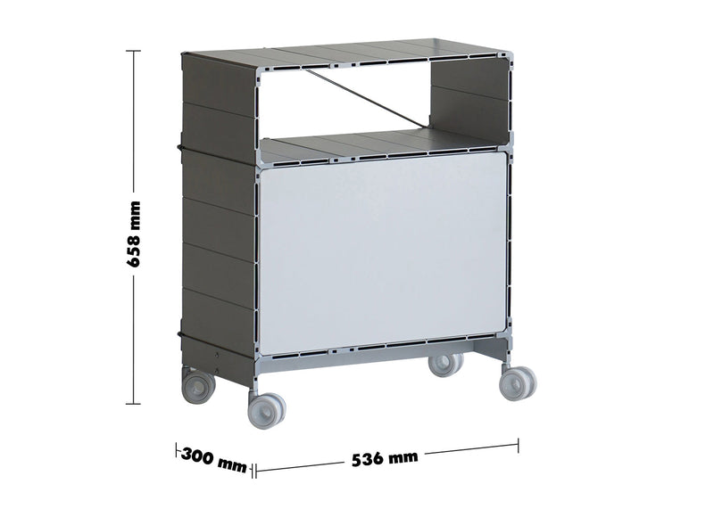 Bauhaus Aluminium Wheeled Trolley Side Table CUBE Size Chart