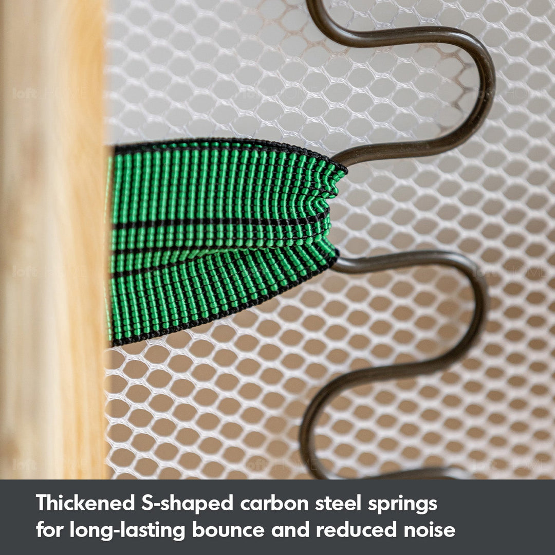 Japandi Boucle Fabric Pine Wood Storage 2 Seater Sofa KANGAROO