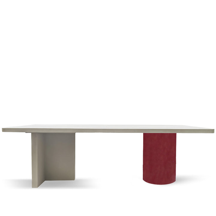Japandi microcement dining table lavo in details.
