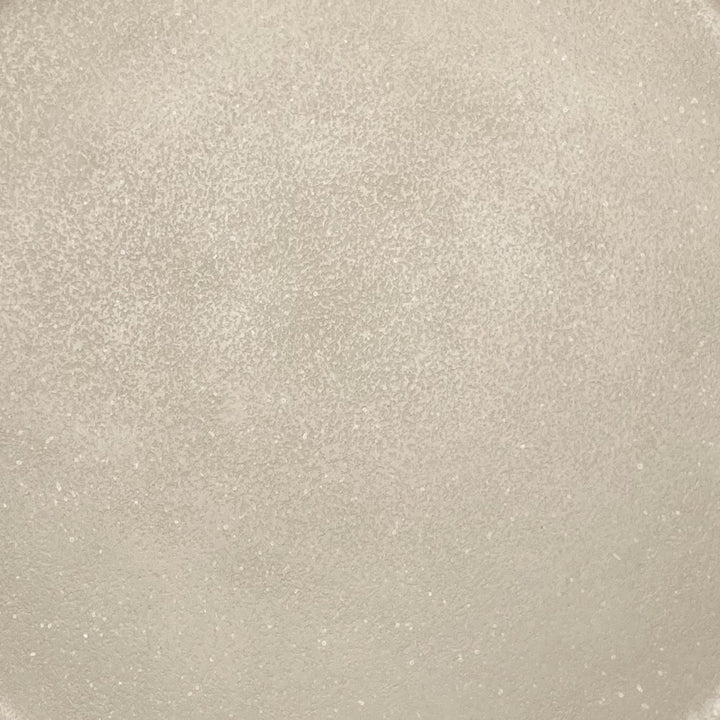 Japandi microcement round coffee table ova color swatches.