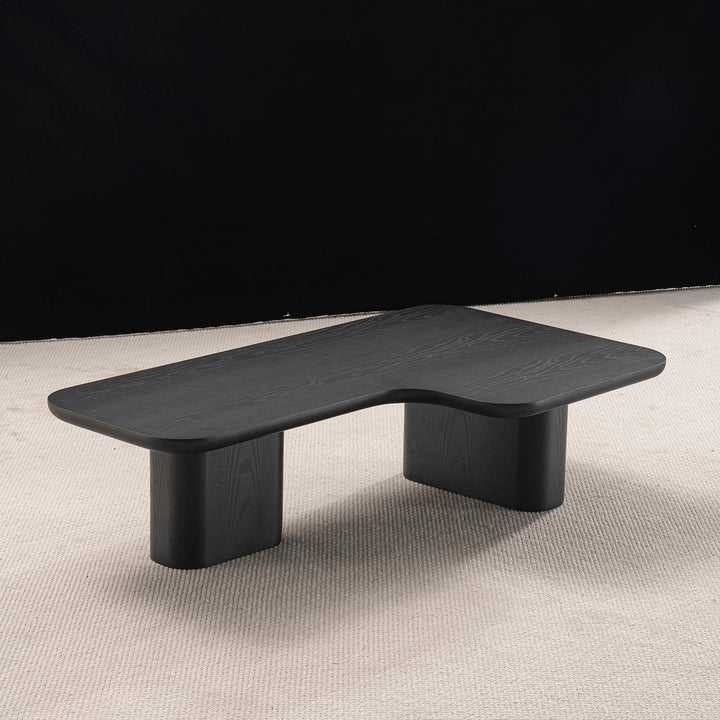Japandi ash wood coffee table noiru with context.