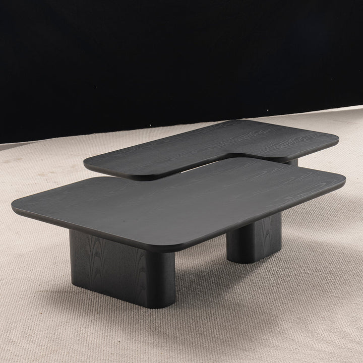 Japandi ash wood coffee table noiru in details.