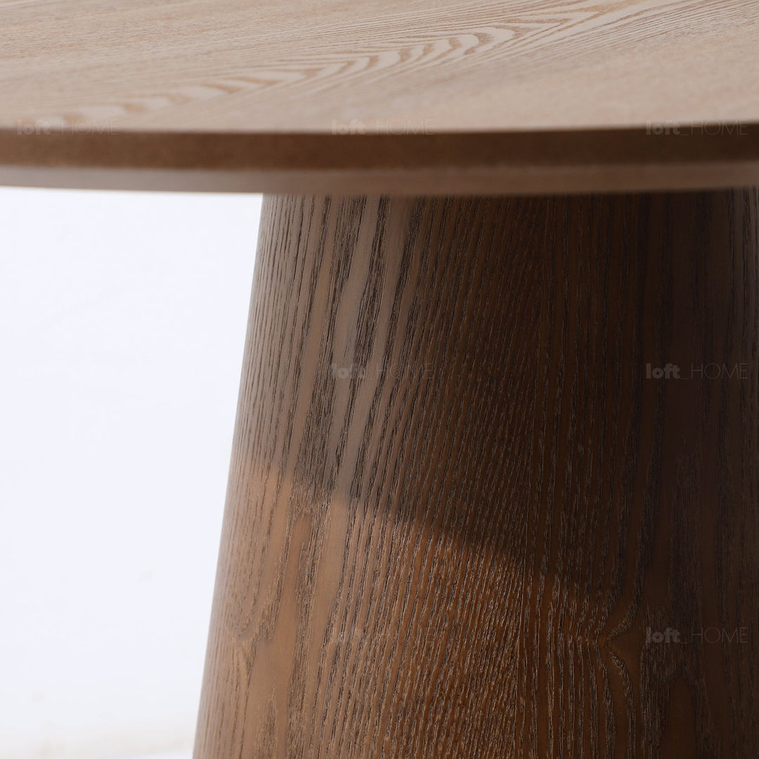 Japandi Ash Wood Veneer Oval Dining Table AMALFY
