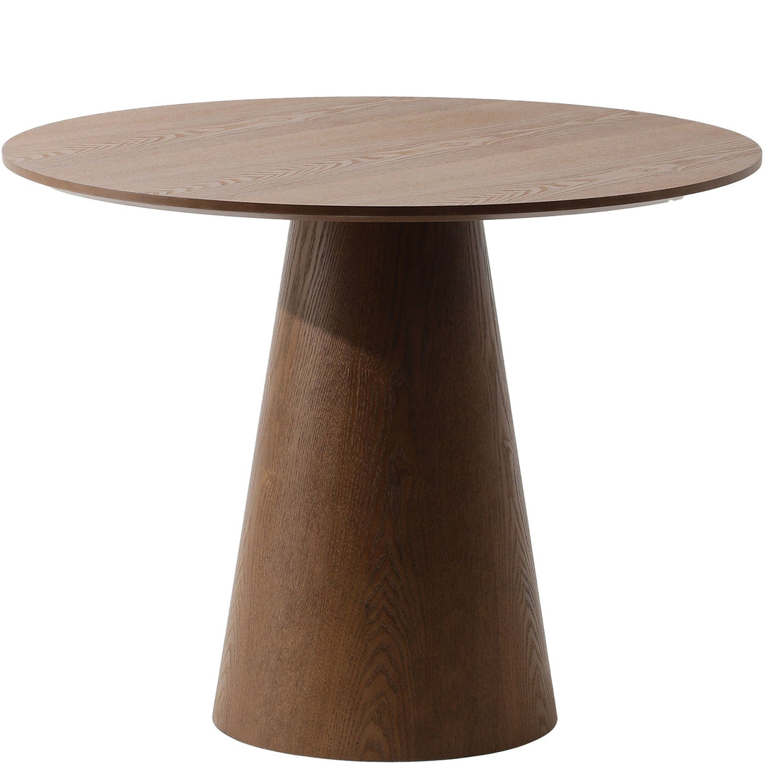 Japandi Ash Wood Veneer Round Dining Table AMALFY