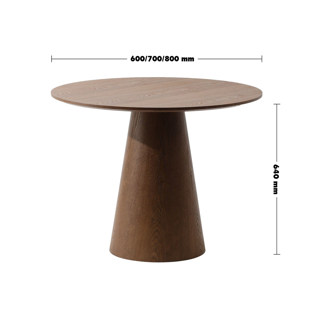 Japandi Ash Wood Veneer Round Dining Table AMALFY