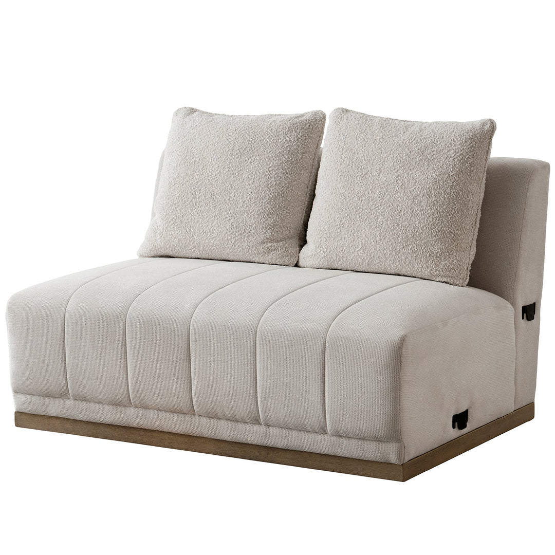 Japandi cotton fabric sectional 4 seater sofa panna environmental situation.