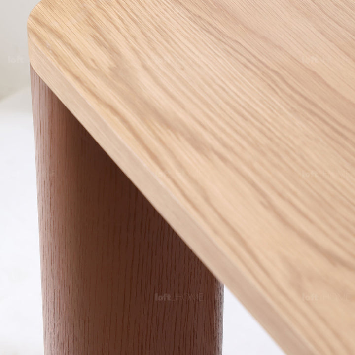 Japandi Oak Wood Veneer Dining Table PILLAR