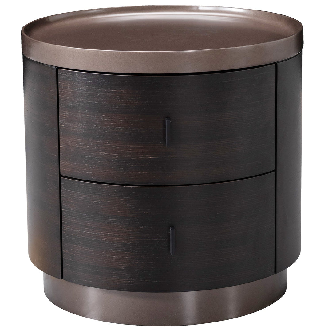 Japandi Plywood Round Side Table DUSK