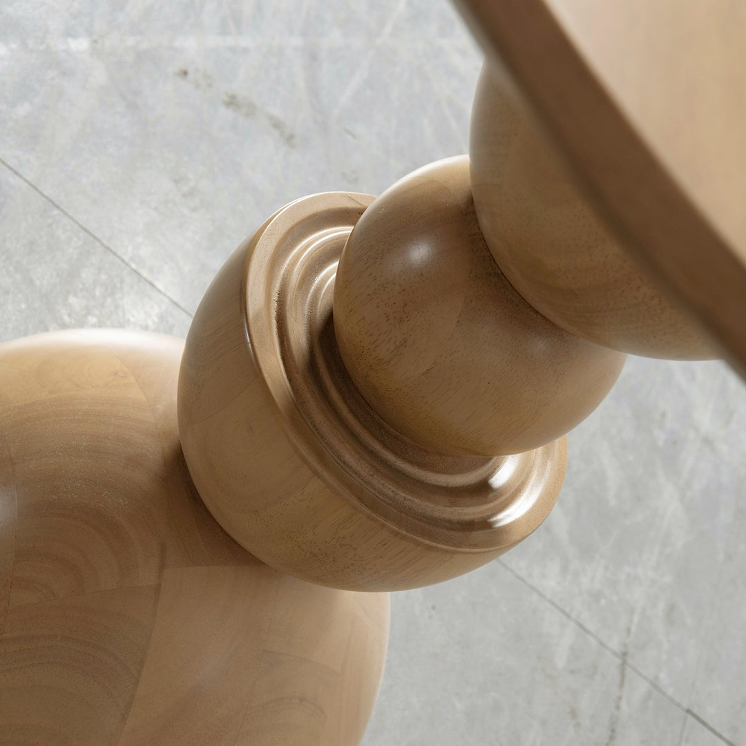 Japandi rubber wood side table tumbo color swatches.