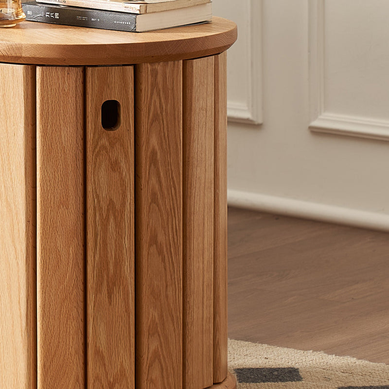 Scandinavian Oak Wood Stackable Stool HARVEST Material Details Chart